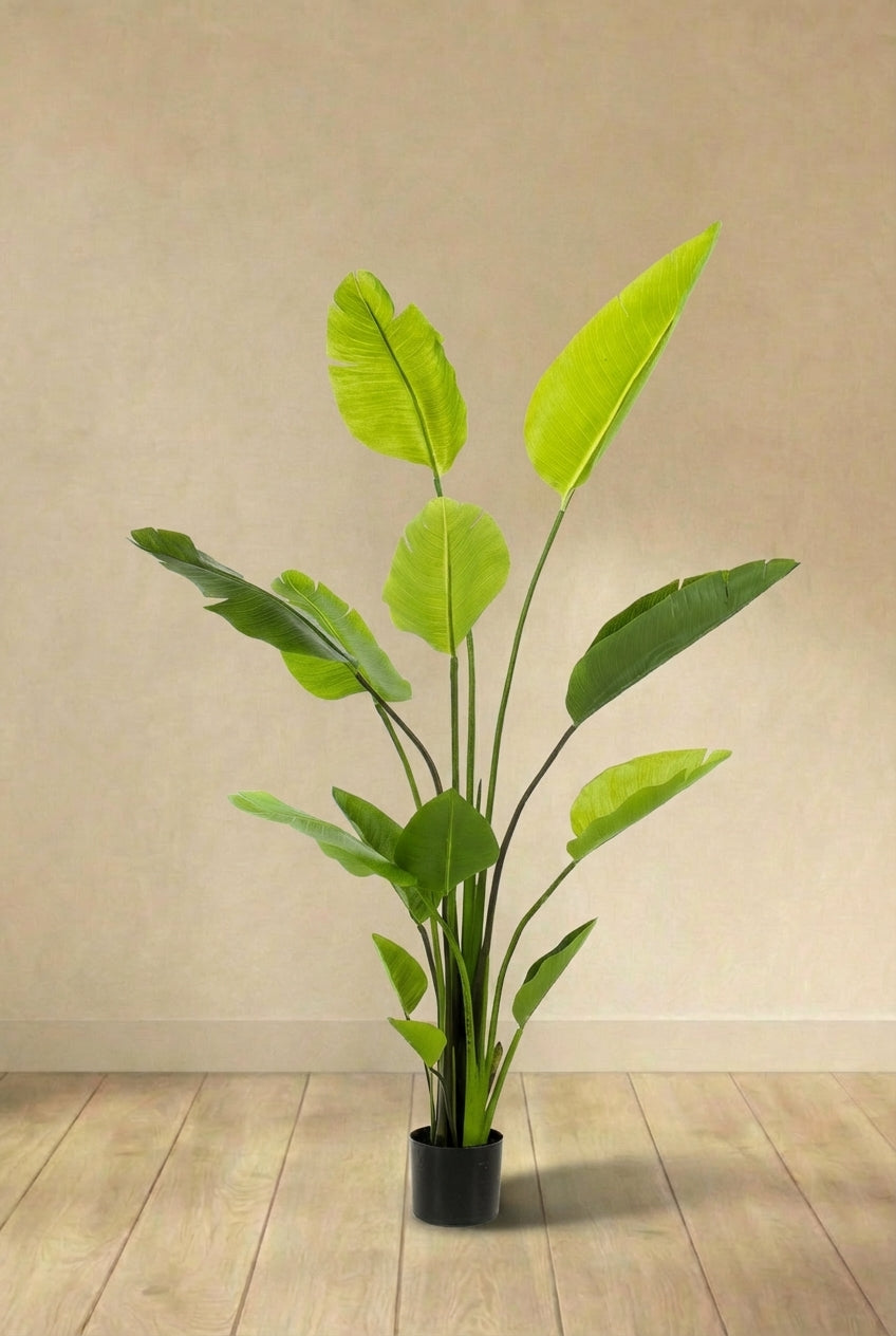 Strelitzia Nicolai plante artificielle (h150cm / Ø14cm)