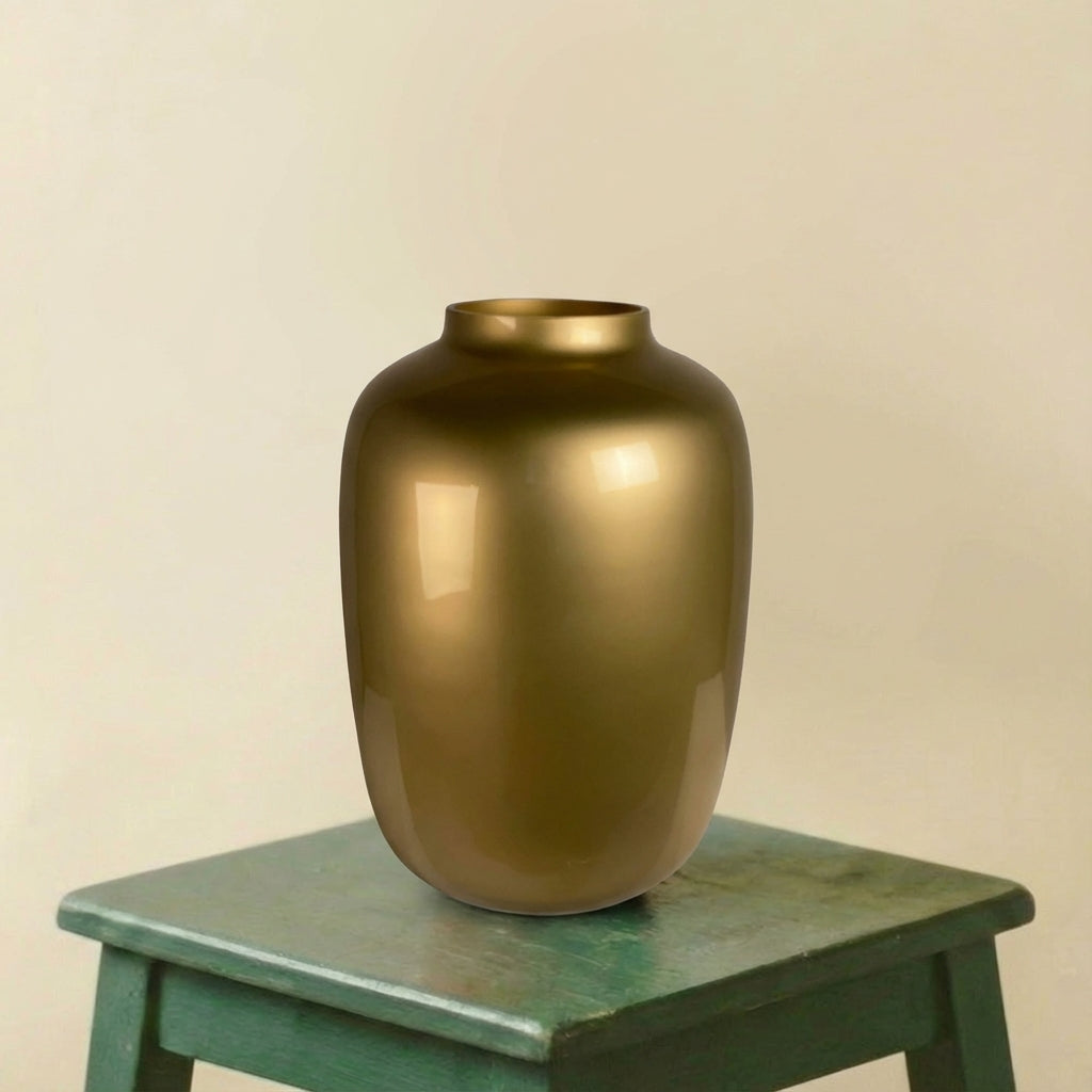Vase doré (d25cm / h35cm)